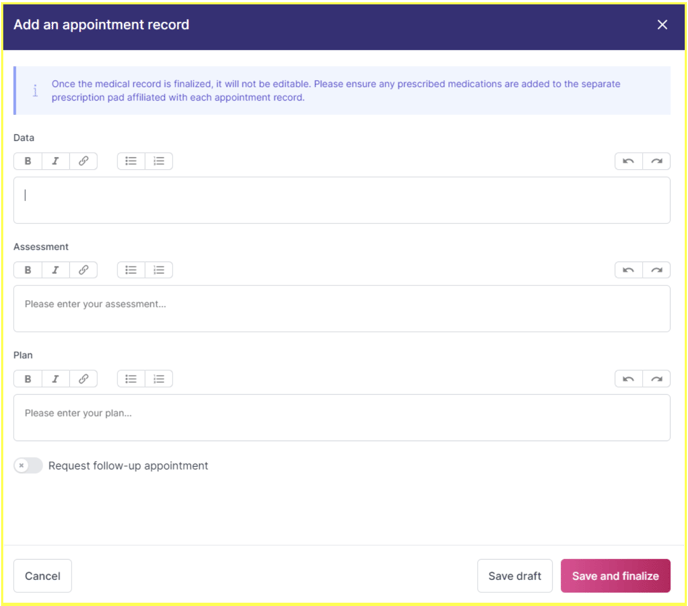 Vetster Medical Record